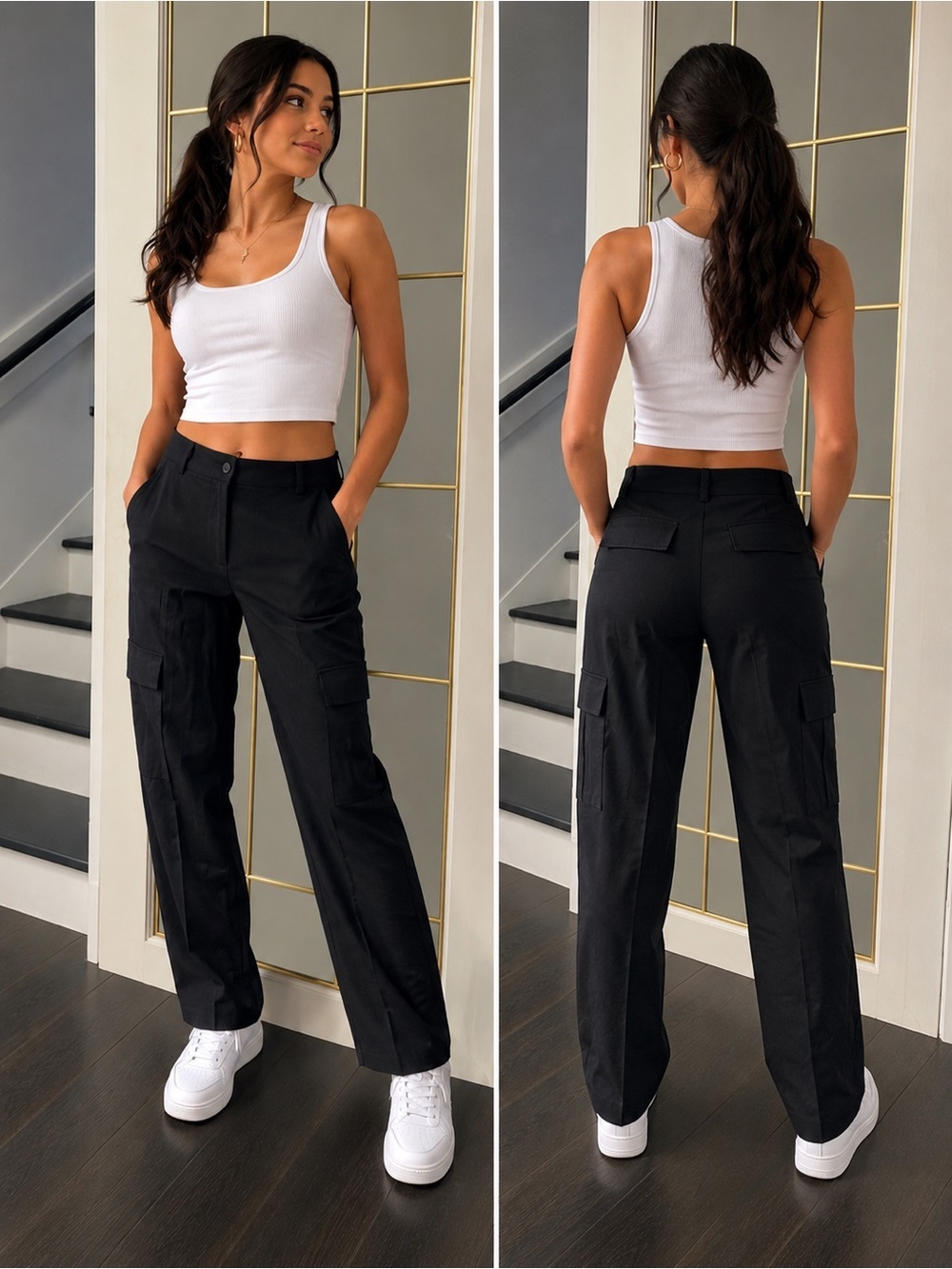 Ricki's Black Straight Leg Women's Pants NWT cargo